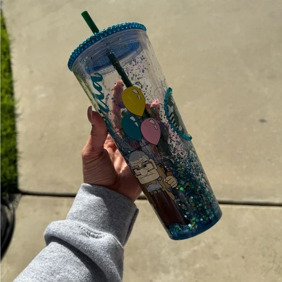 Personalized VICTORIA Glitter Tumbler with Up Disney Character Design - Picture 4 of 5